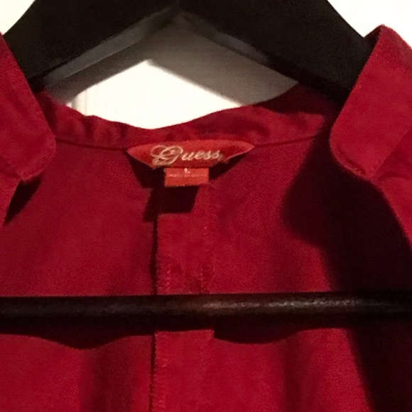 2 for $25 Guess Red Short Sleeve Blouse Large - Picture 4 of 10